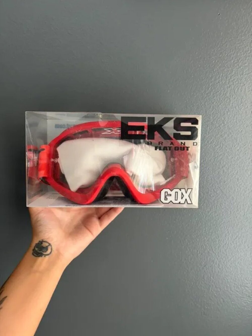 EKS Brand GOX Flat Out Red Motocross Dirt Bike Goggles in Box